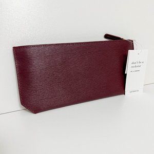 Senreve Bracelet Pouch MIMOSA Leather Bordeaux (Burgundy)